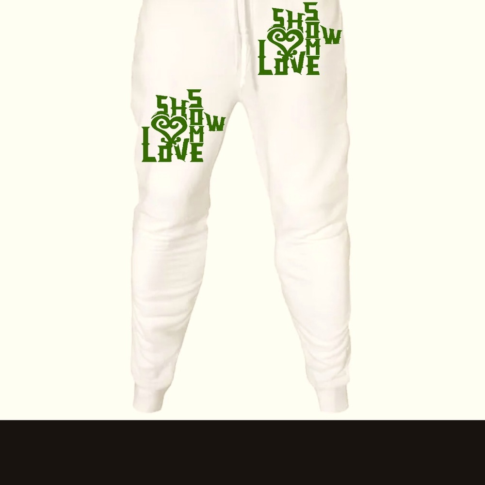 Original Design Showsomelove 💕 Sweater Green on White..